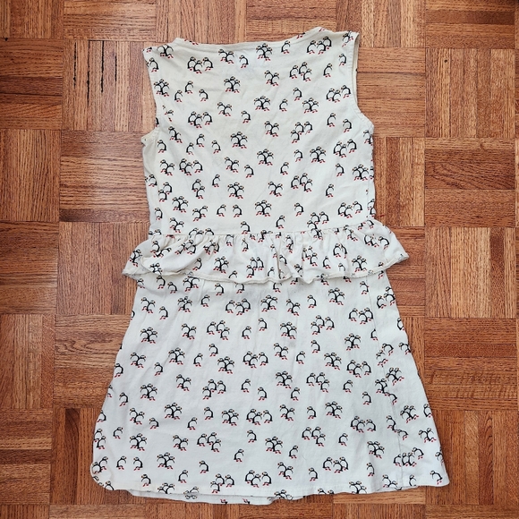 People Tree Puffin Peplum Cream Jersey Dress size S - Picture 6 of 8
